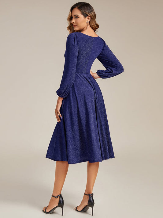 ever GREER|Long Lantern Sleeve Midi Guest Dress(Final Sale)