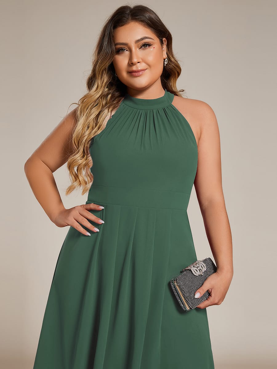 ever POSIE|Midi A-Line Halter Neck Chiffon Dress