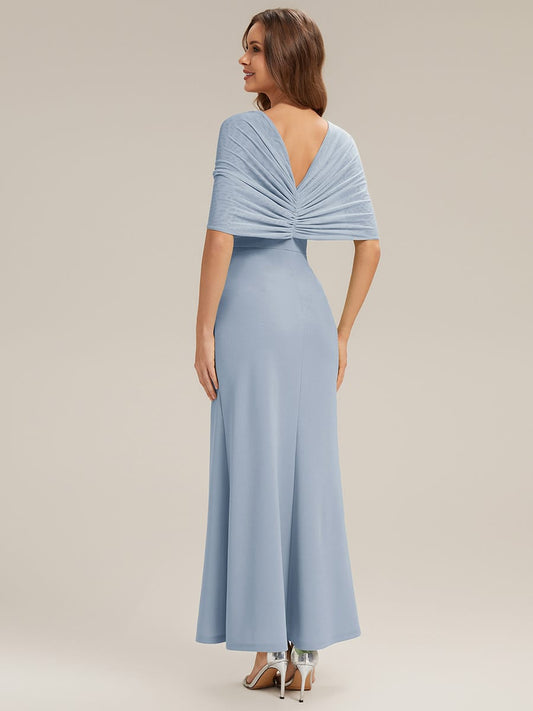 Bow Knit Drop Shoulder Sleeve Dress