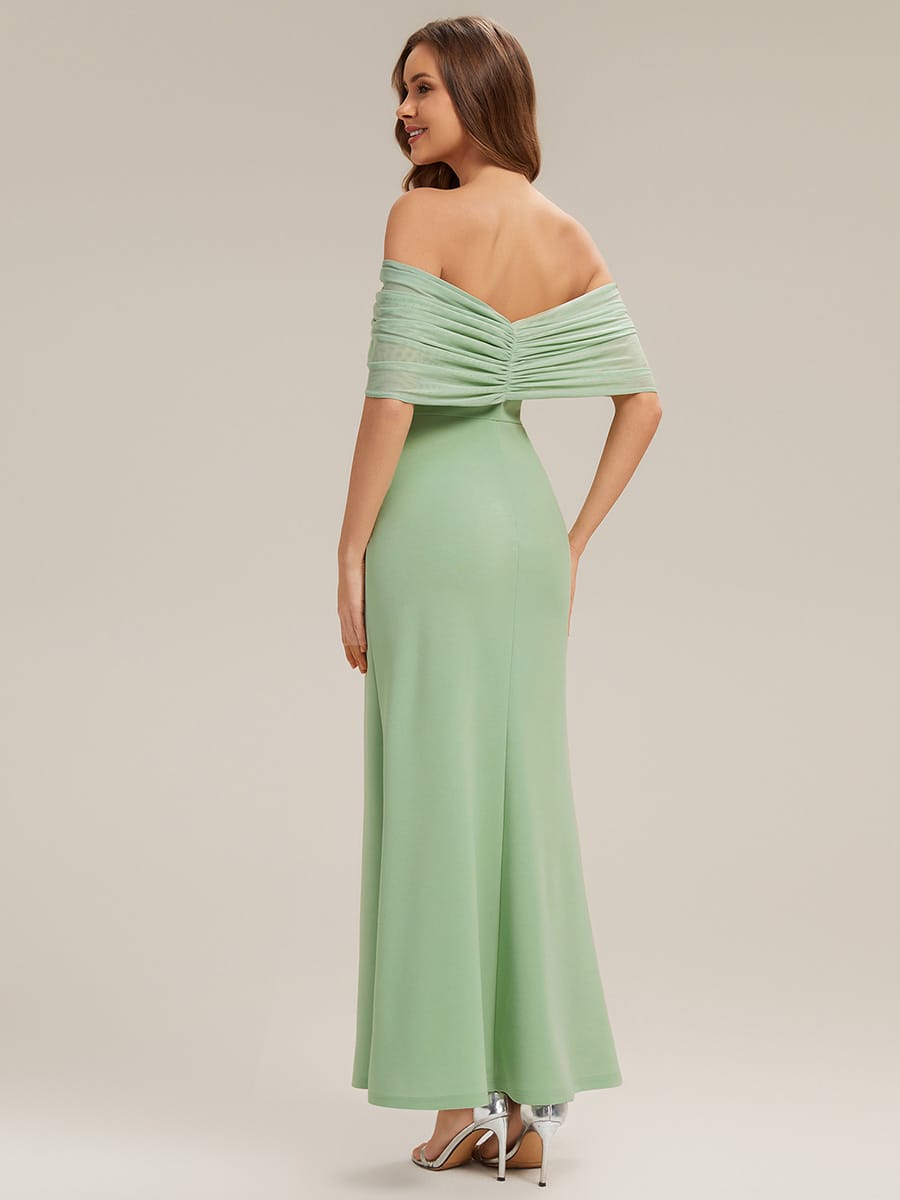 Bow Knit Drop Shoulder Sleeve Dress