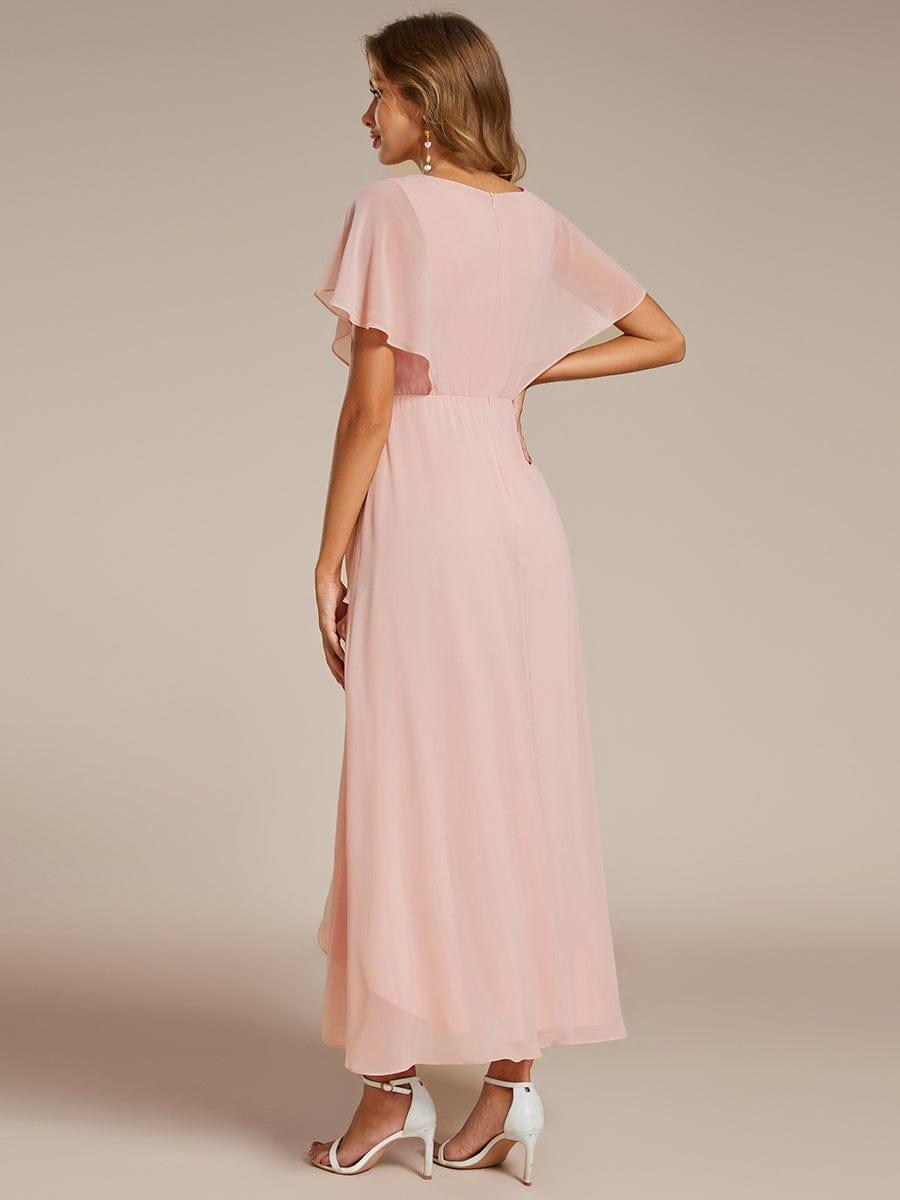 ever LILAS|Waist Applique A-Line Chiffon V-Neck Evening Dress(Final Sale)