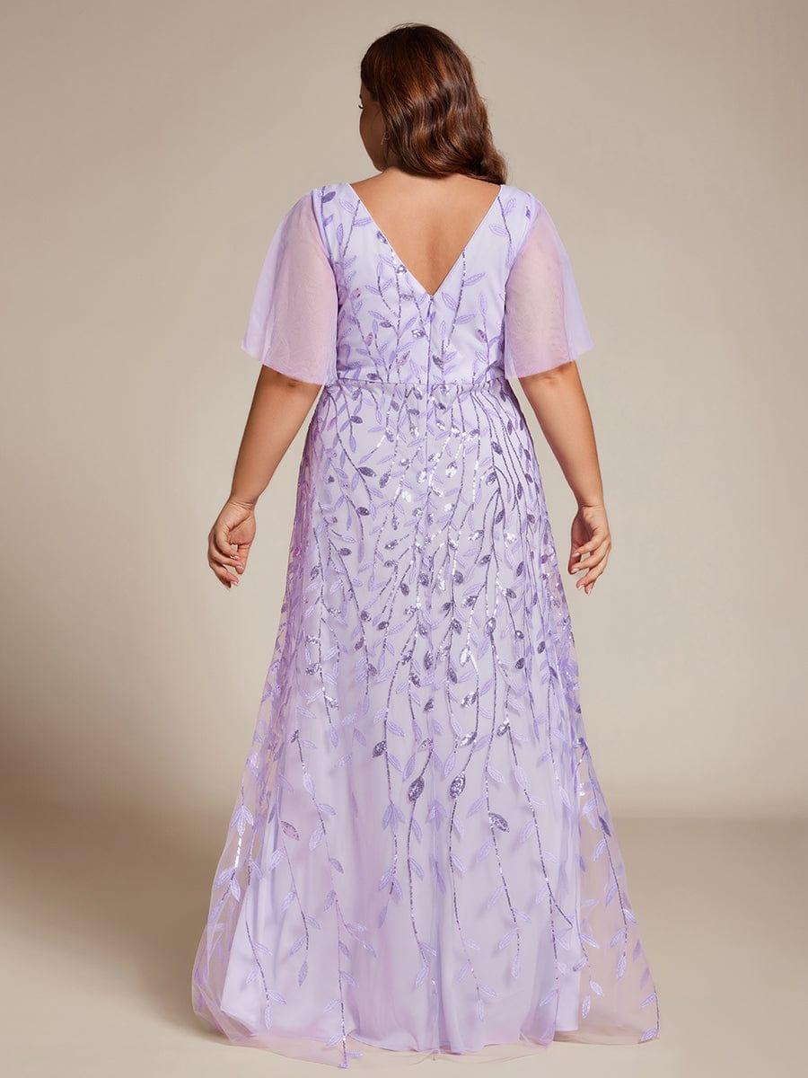 ever ALIX|V-Neck High Slit Sequined Wedding Guest Dresses