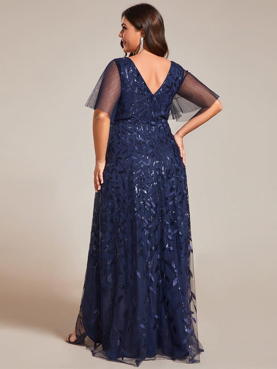 ever ALIX|V-Neck High Slit Sequined Wedding Guest Dresses