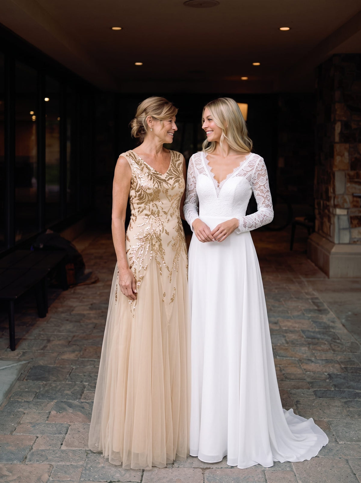 ever FREYA| Floral Sequin A Line Maxi Mother of the Bride Dress with V-Neck