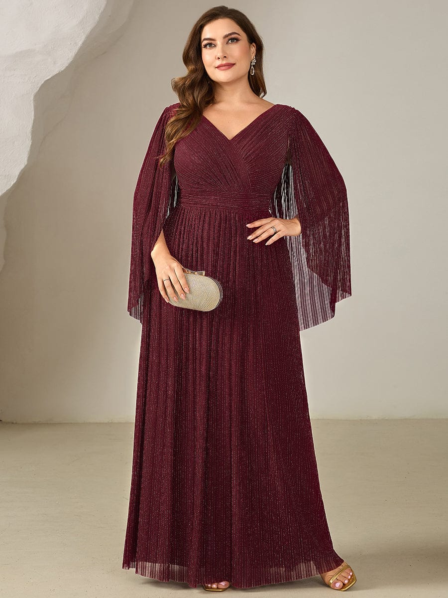 ever ISLA|Deep V-Neck Batwing Sleeve Maxi Dress