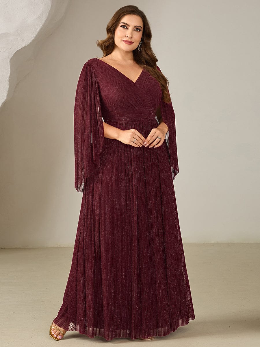 ever ISLA|Deep V-Neck Batwing Sleeve Maxi Dress