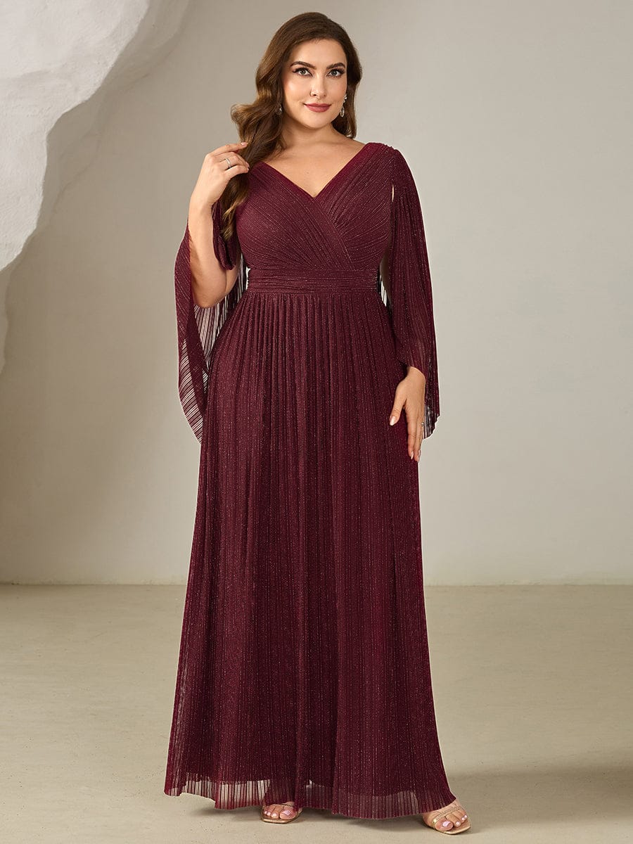 ever ISLA|Deep V-Neck Batwing Sleeve Maxi Dress