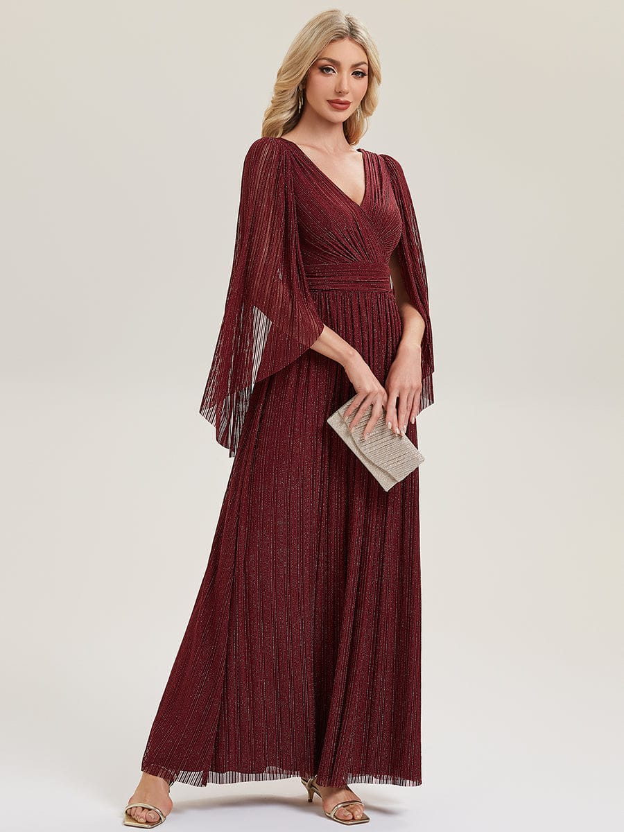 ever ISLA|Deep V-Neck Batwing Sleeve Maxi Dress