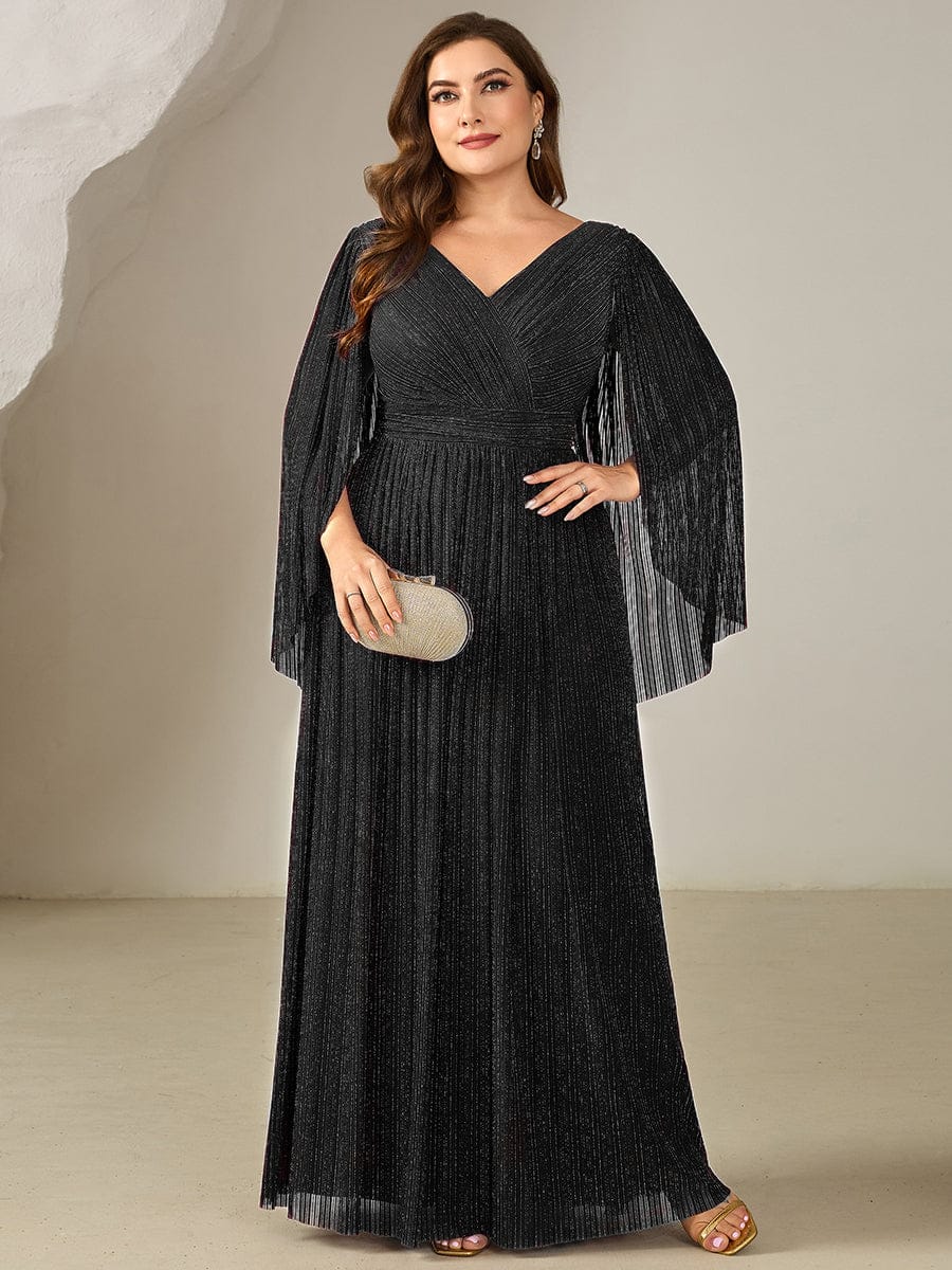 ever ISLA|Deep V-Neck Batwing Sleeve Maxi Dress