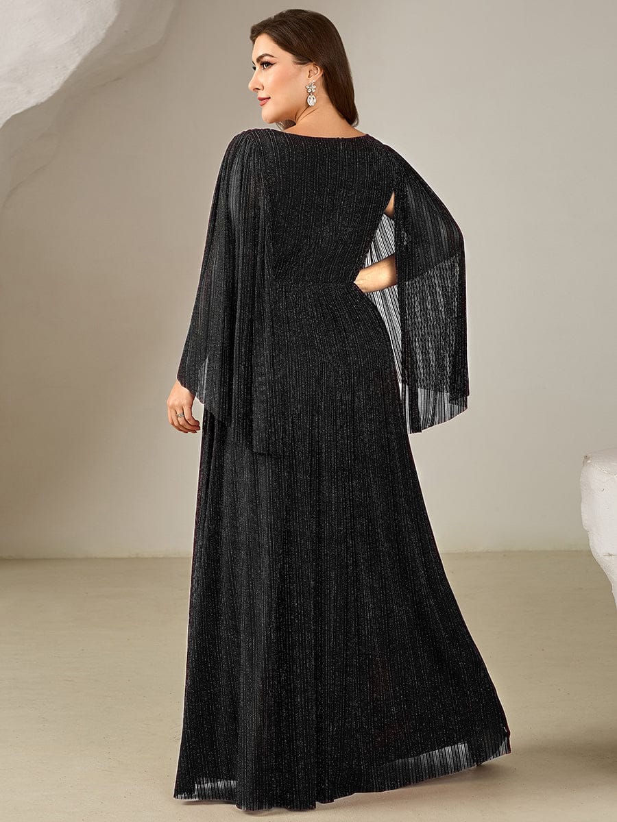 ever ISLA|Deep V-Neck Batwing Sleeve Maxi Dress