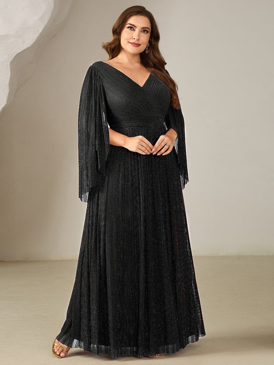 ever ISLA|Deep V-Neck Batwing Sleeve Maxi Dress
