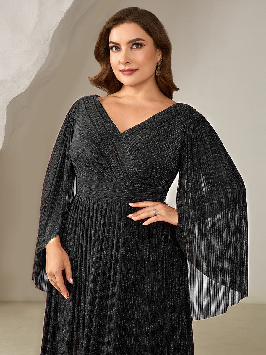 ever ISLA|Deep V-Neck Batwing Sleeve Maxi Dress