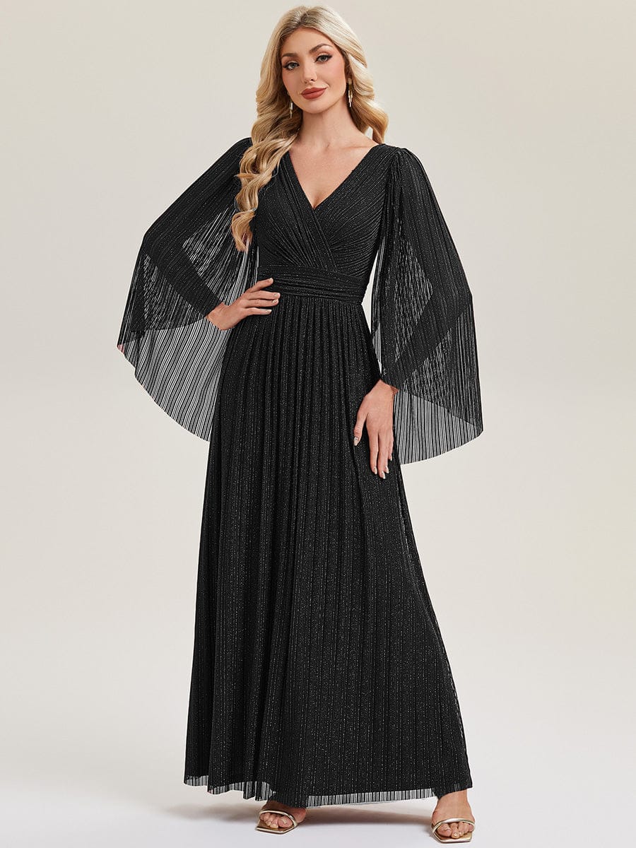 ever ISLA|Deep V-Neck Batwing Sleeve Maxi Dress