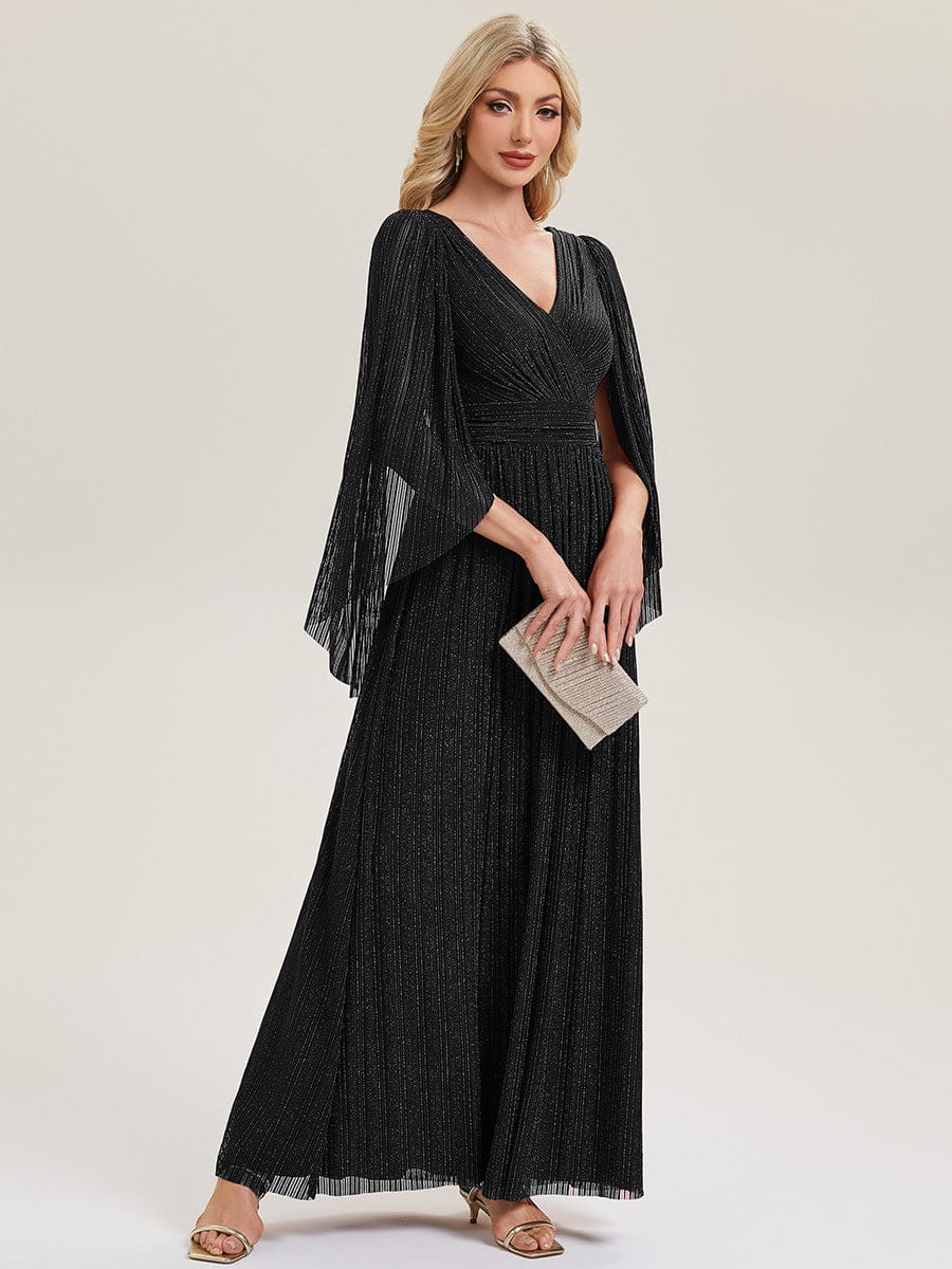ever ISLA|Deep V-Neck Batwing Sleeve Maxi Dress