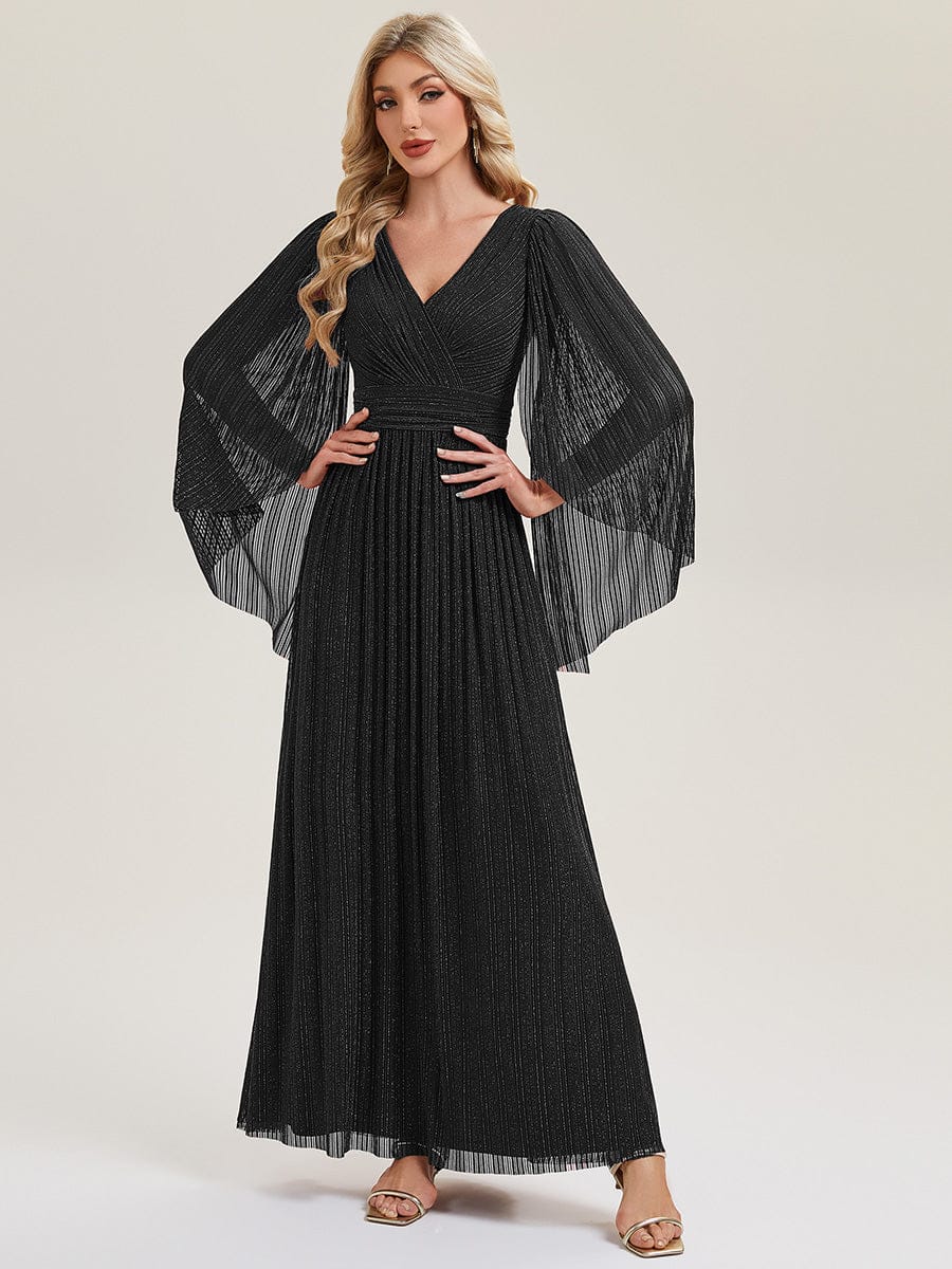 ever ISLA|Deep V-Neck Batwing Sleeve Maxi Dress