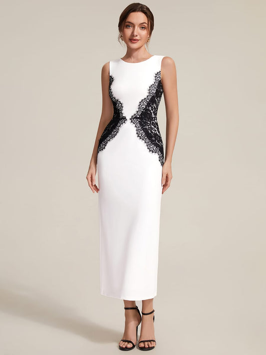 ever IVORY|Cut-Out Detail Knit Sleeveless Dress