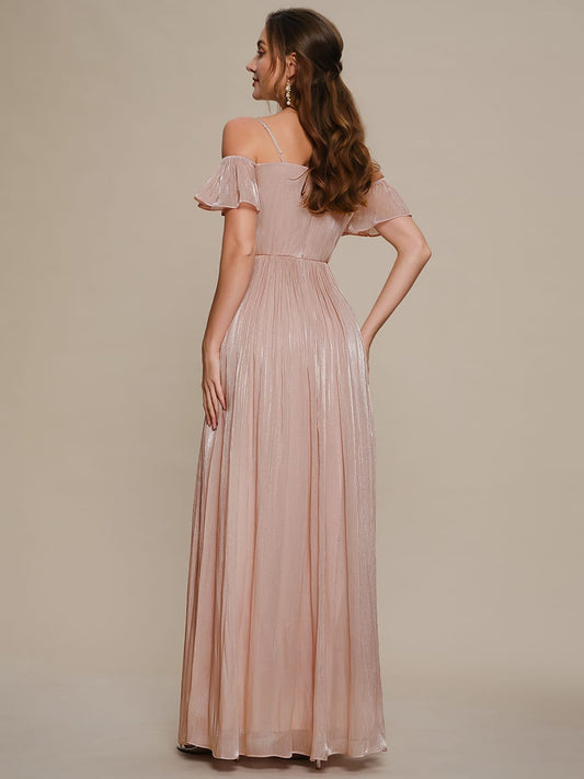 Sea-island Filament Fabircs Off the Shoulder A-Line Dress