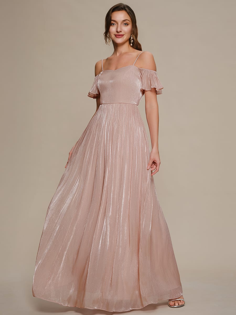 Sea-island Filament Fabircs Off the Shoulder A-Line Dress