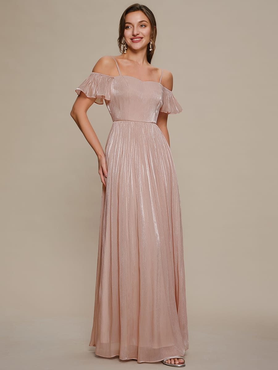 Sea-island Filament Fabircs Off the Shoulder A-Line Dress