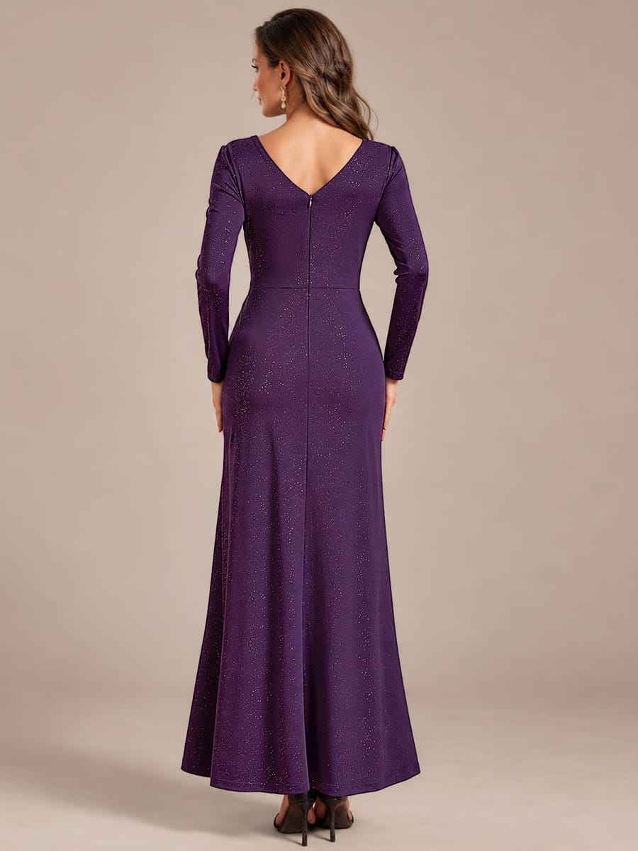 Knot Detail Jersey Long Sleeve Maxi Dress