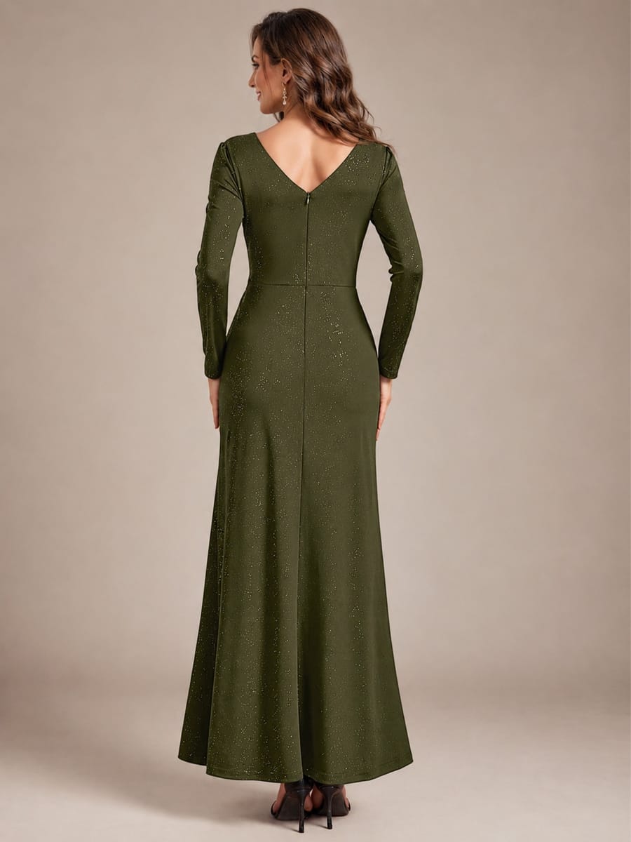 Knot Detail Jersey Long Sleeve Maxi Dress