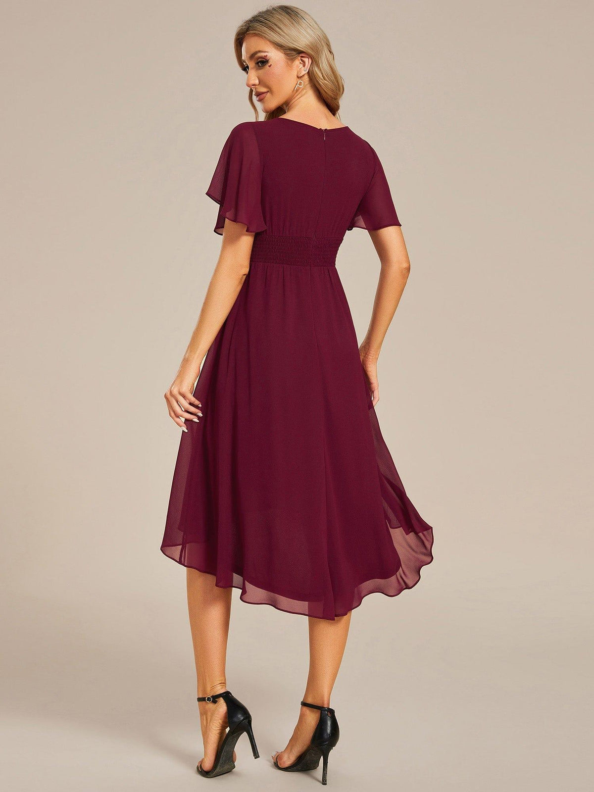 ever EDEN|Flowy Chiffon A-Line Knee Length Mother of The Bride Dress