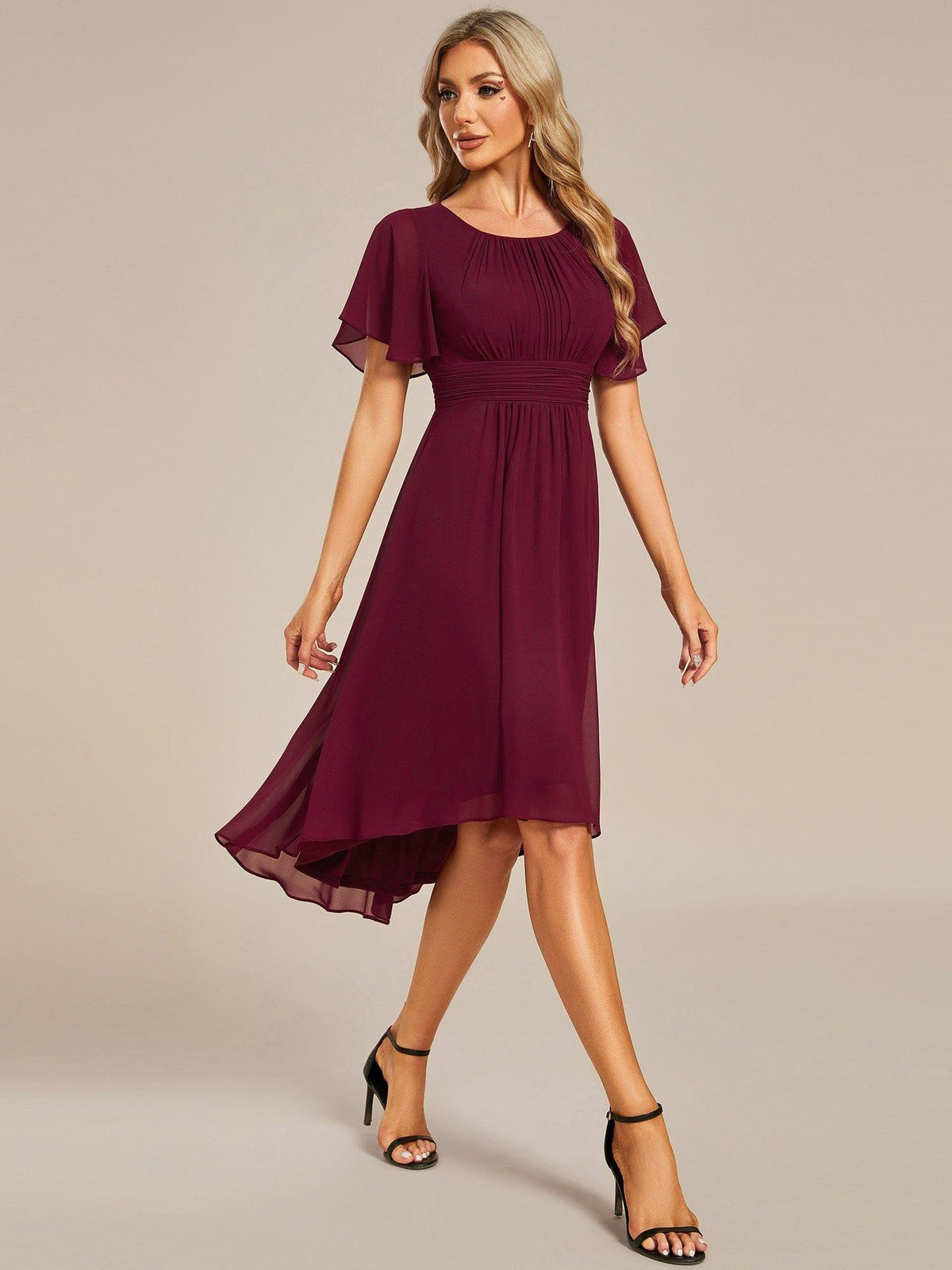 ever EDEN|Flowy Chiffon A-Line Knee Length Mother of The Bride Dress