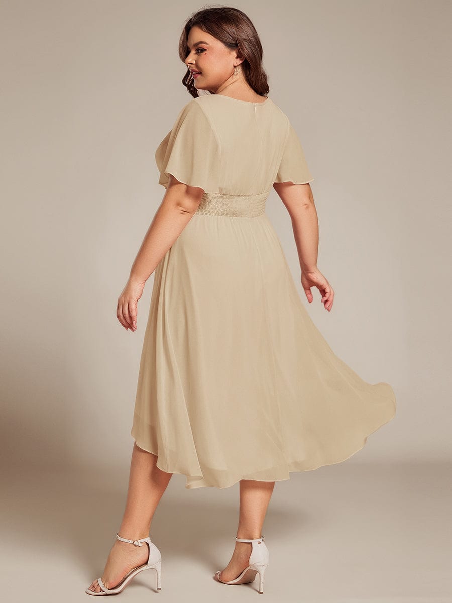 ever EDEN|Flowy Chiffon A-Line Knee Length Mother of The Bride Dress