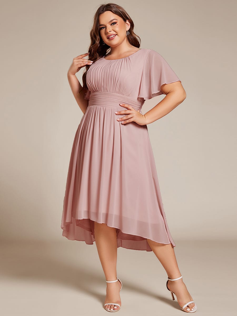 ever EDEN|Flowy Chiffon A-Line Knee Length Mother of The Bride Dress