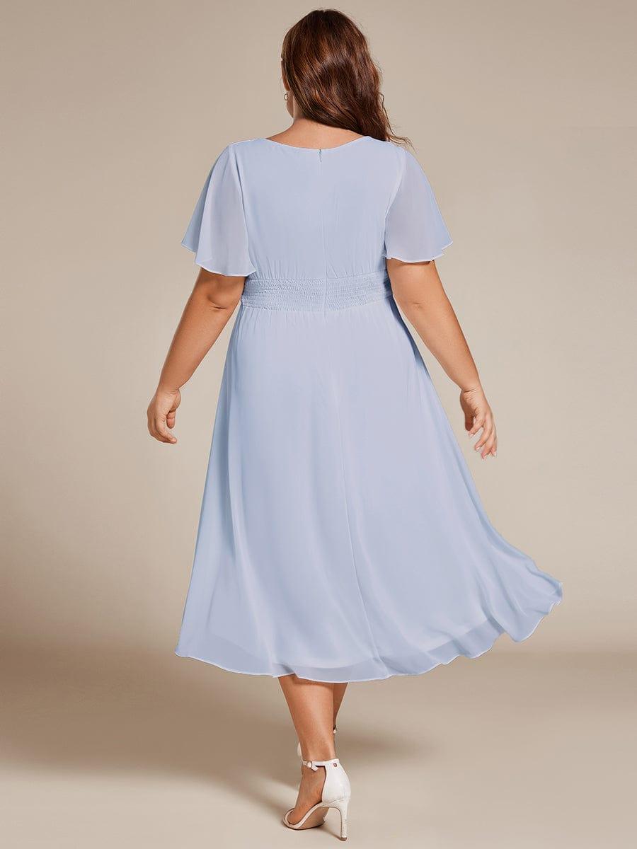 ever EDEN|Flowy Chiffon A-Line Knee Length Mother of The Bride Dress