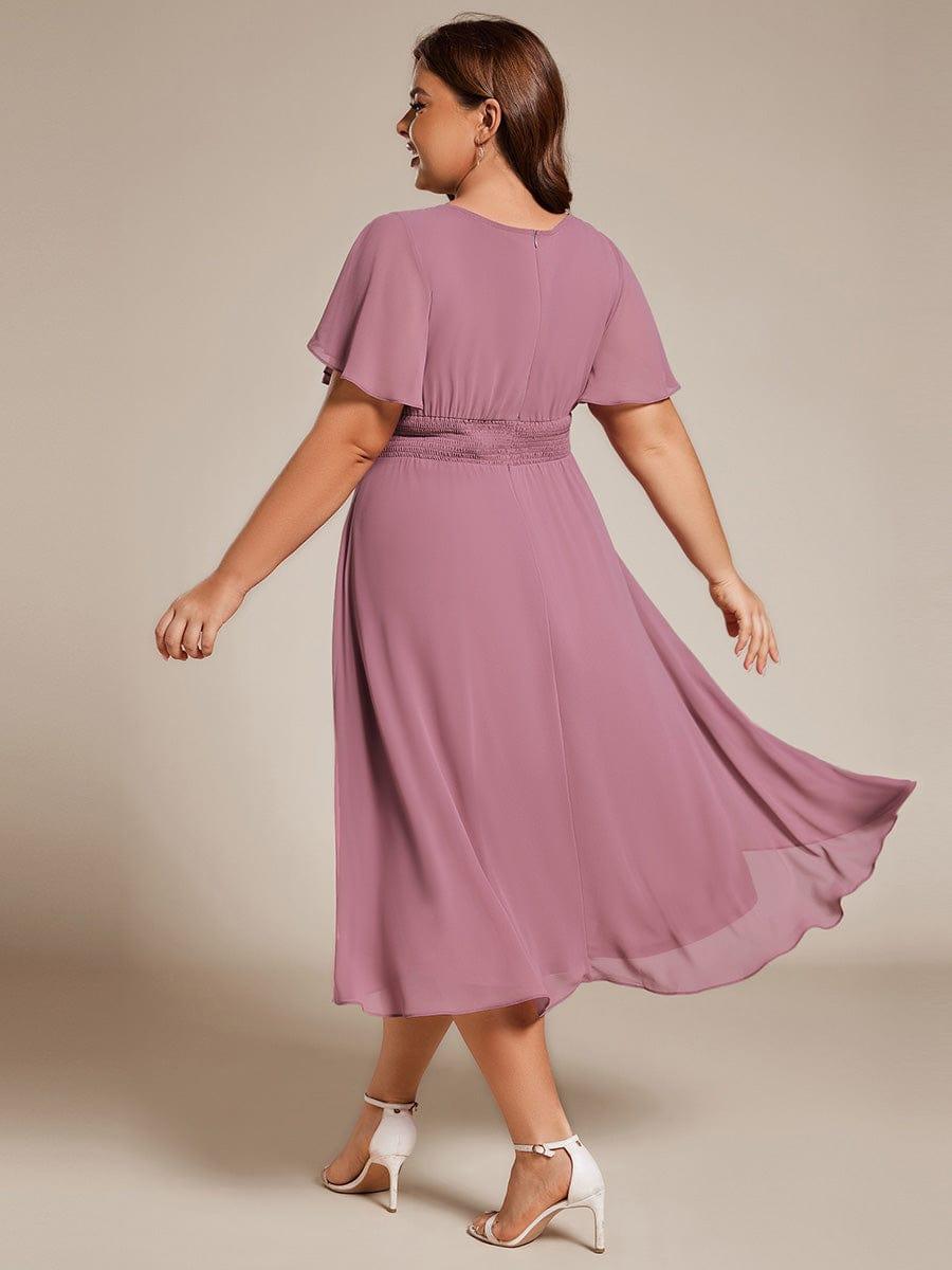 ever EDEN|Flowy Chiffon A-Line Knee Length Mother of The Bride Dress