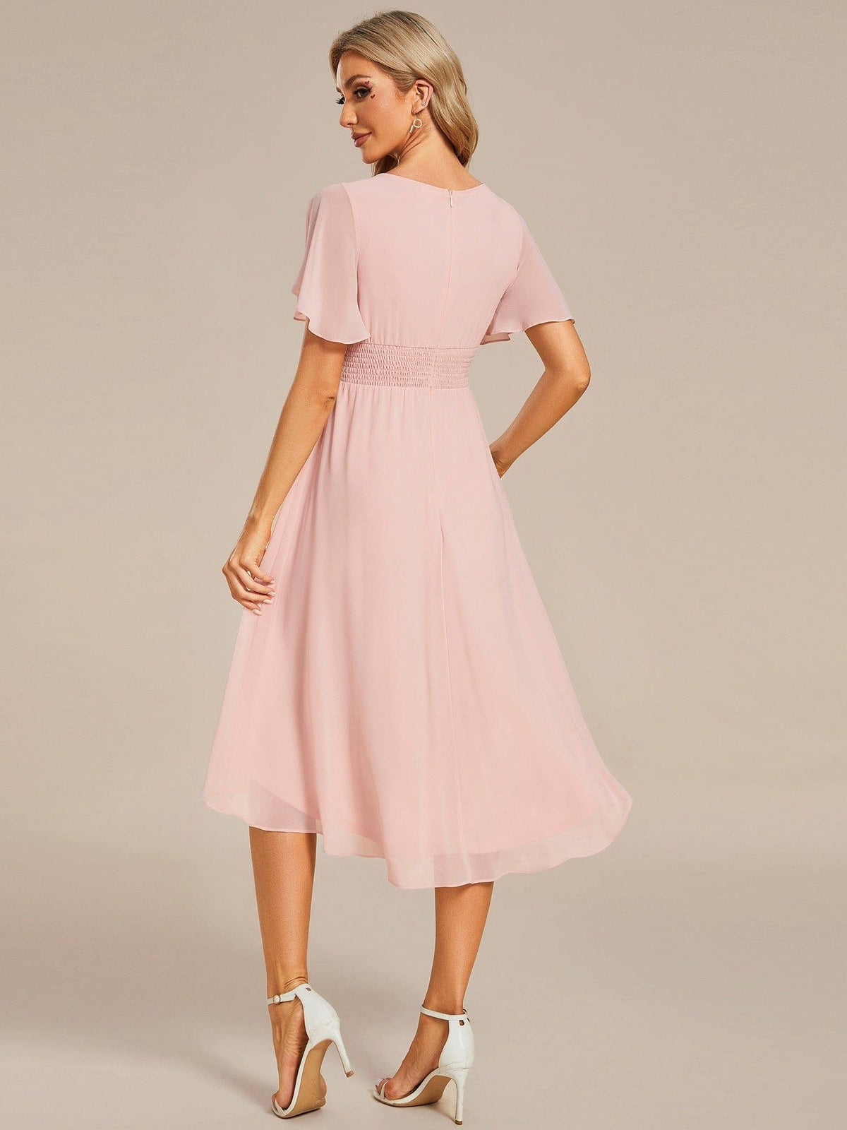ever EDEN|Flowy Chiffon A-Line Knee Length Mother of The Bride Dress