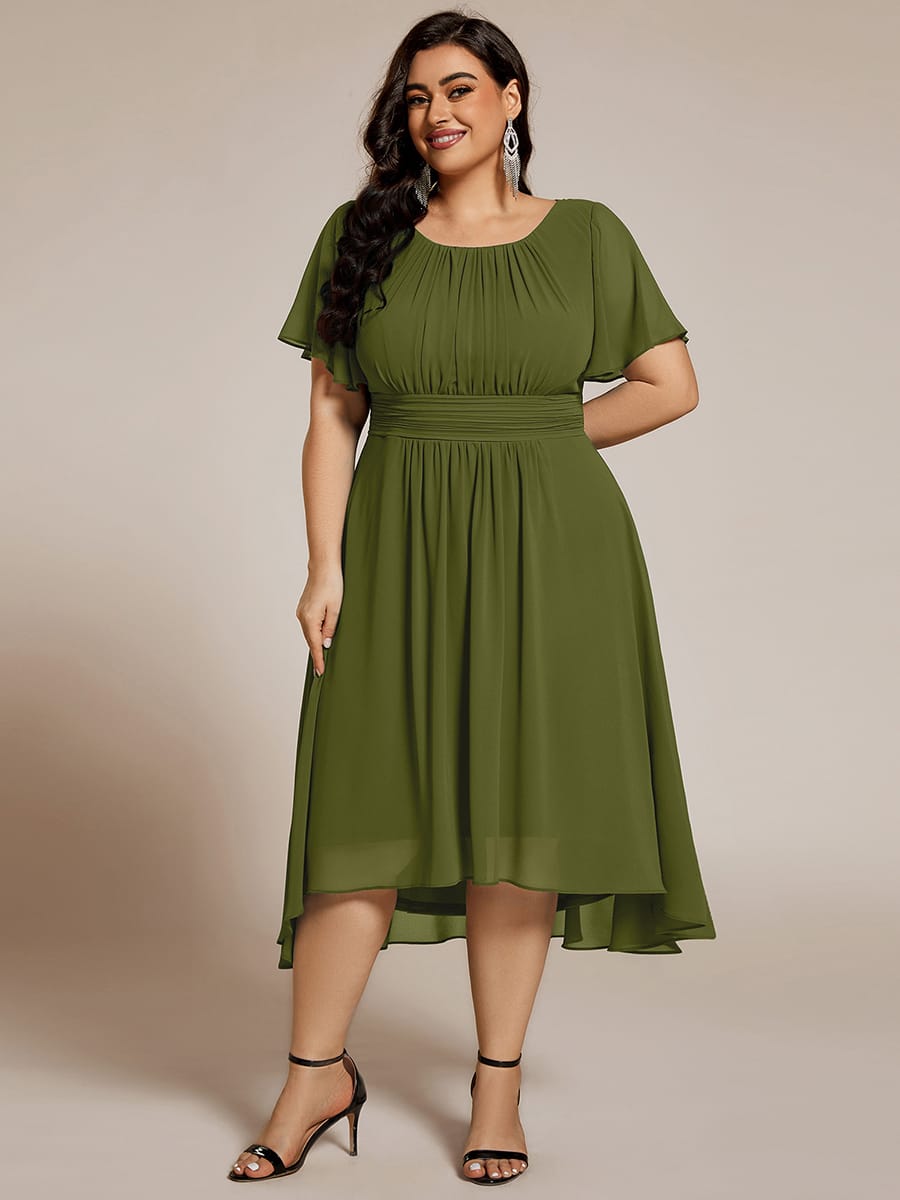 ever EDEN|Flowy Chiffon A-Line Knee Length Mother of The Bride Dress