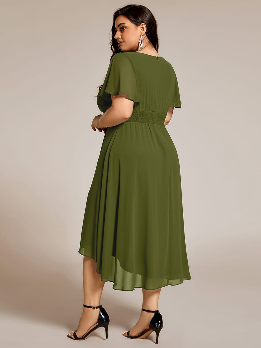 ever EDEN|Flowy Chiffon A-Line Knee Length Mother of The Bride Dress