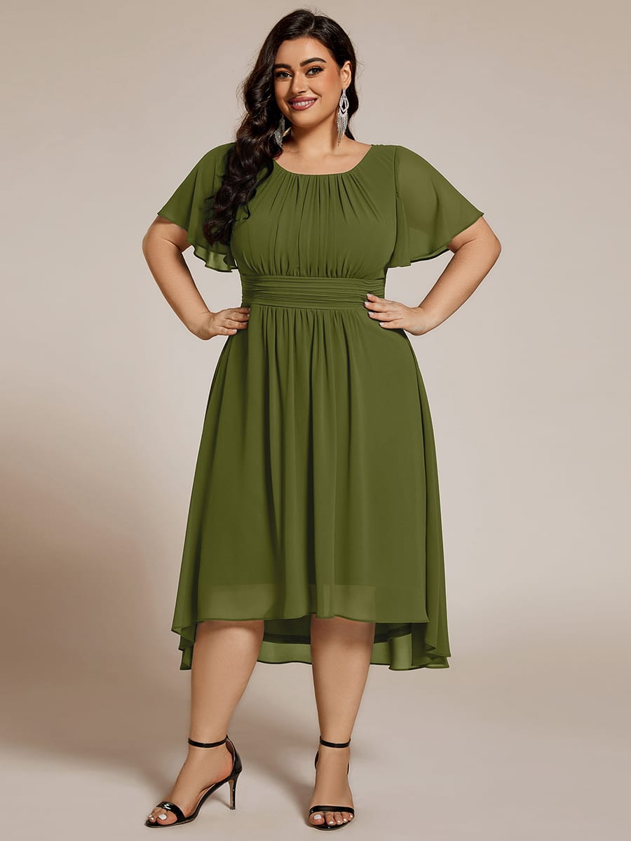 ever EDEN|Flowy Chiffon A-Line Knee Length Mother of The Bride Dress
