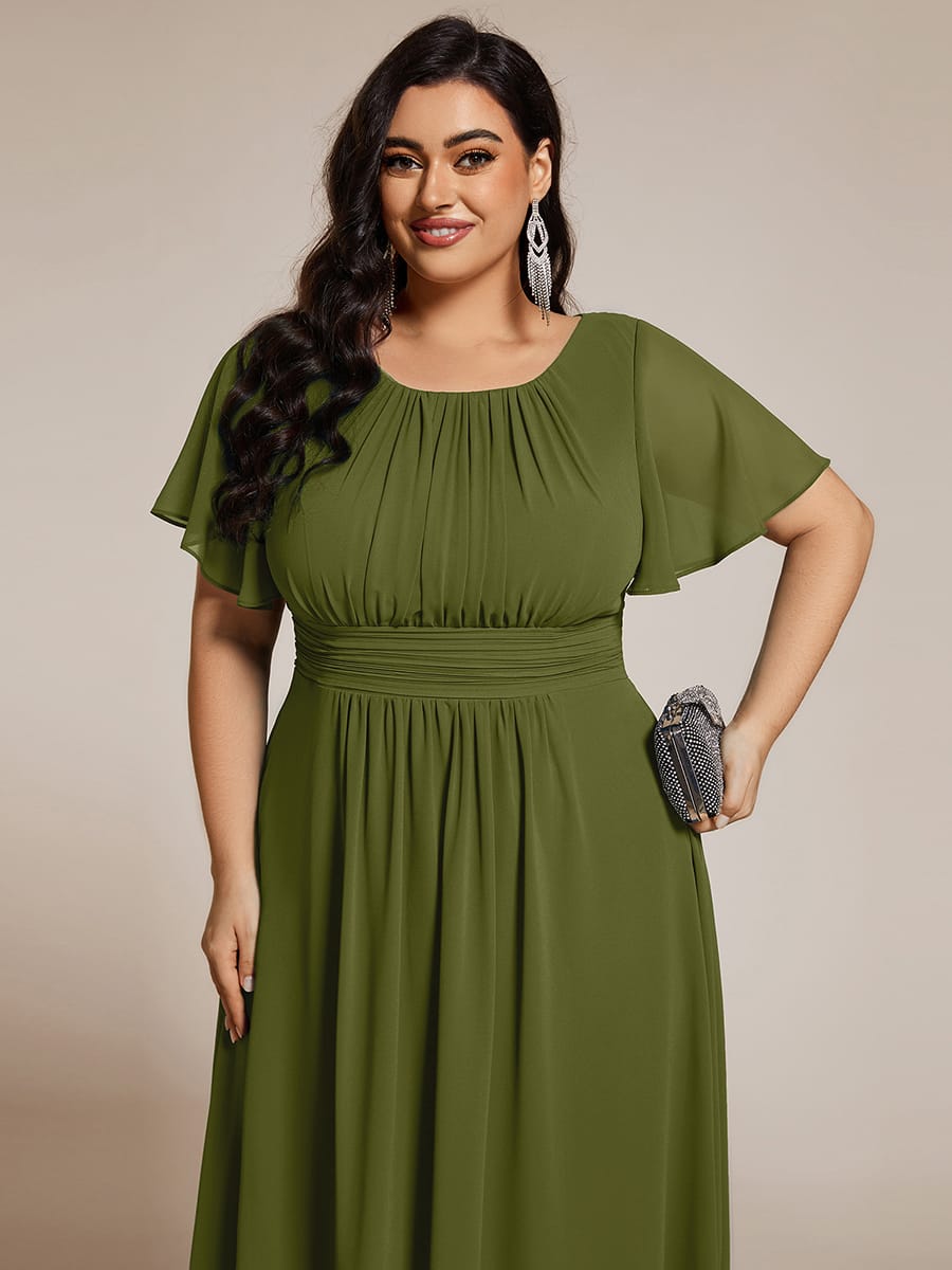 ever EDEN|Flowy Chiffon A-Line Knee Length Mother of The Bride Dress