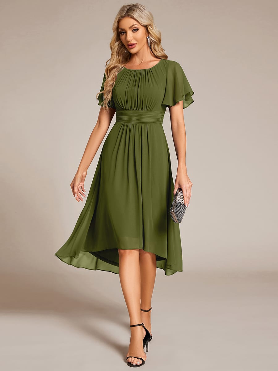 ever EDEN|Flowy Chiffon A-Line Knee Length Mother of The Bride Dress