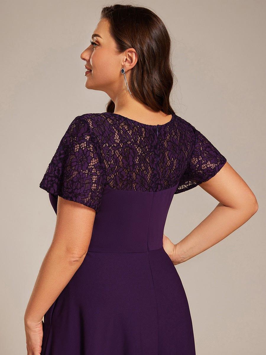 ever EVIE|Hollow Out Midi Wedding Guest Dress With Pockets