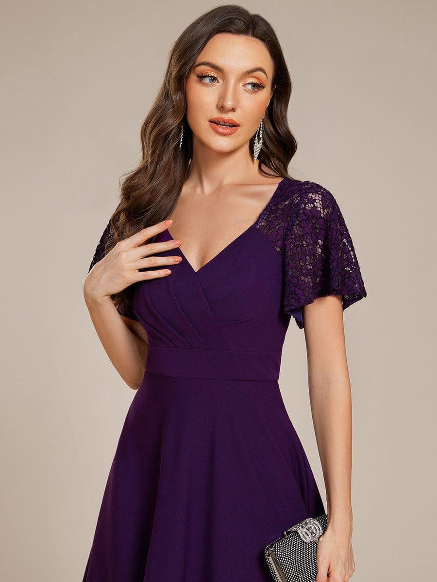 ever EVIE|Hollow Out Midi Wedding Guest Dress With Pockets