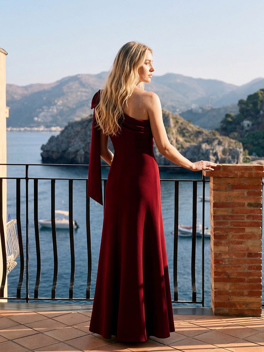 ever NOIR|Bow Knit Sleeveless Dress