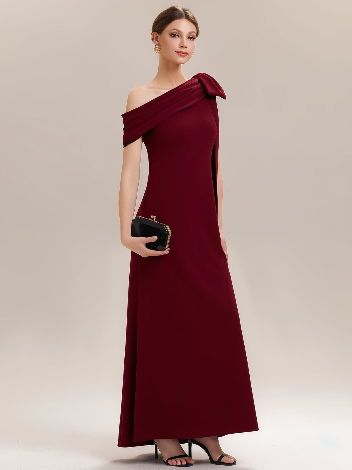 ever NOIR|Bow Knit Sleeveless Dress