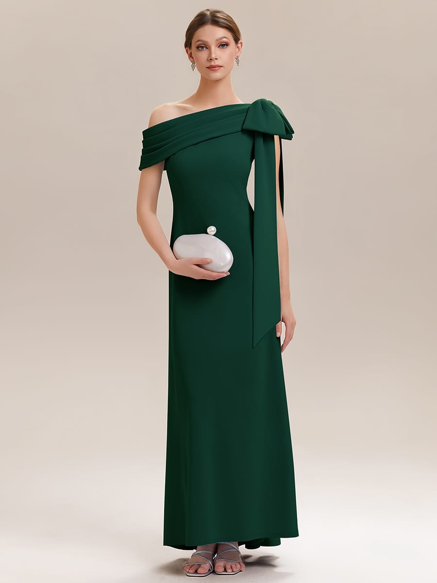 ever NOIR|Bow Knit Sleeveless Dress
