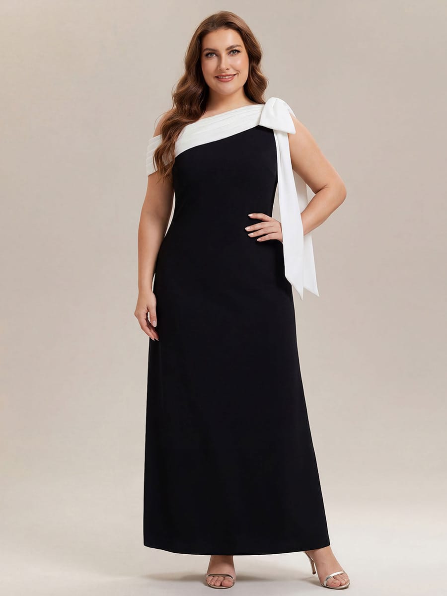 ever NOIR|Bow Knit Sleeveless Dress