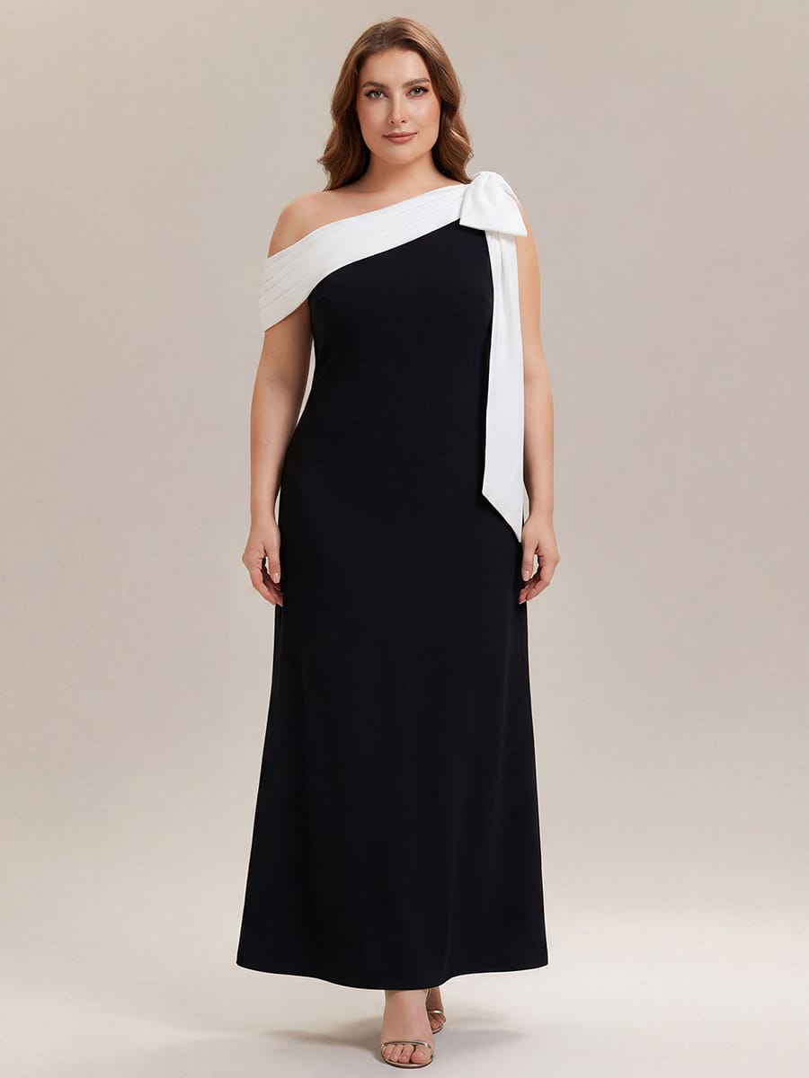 ever NOIR|Bow Knit Sleeveless Dress
