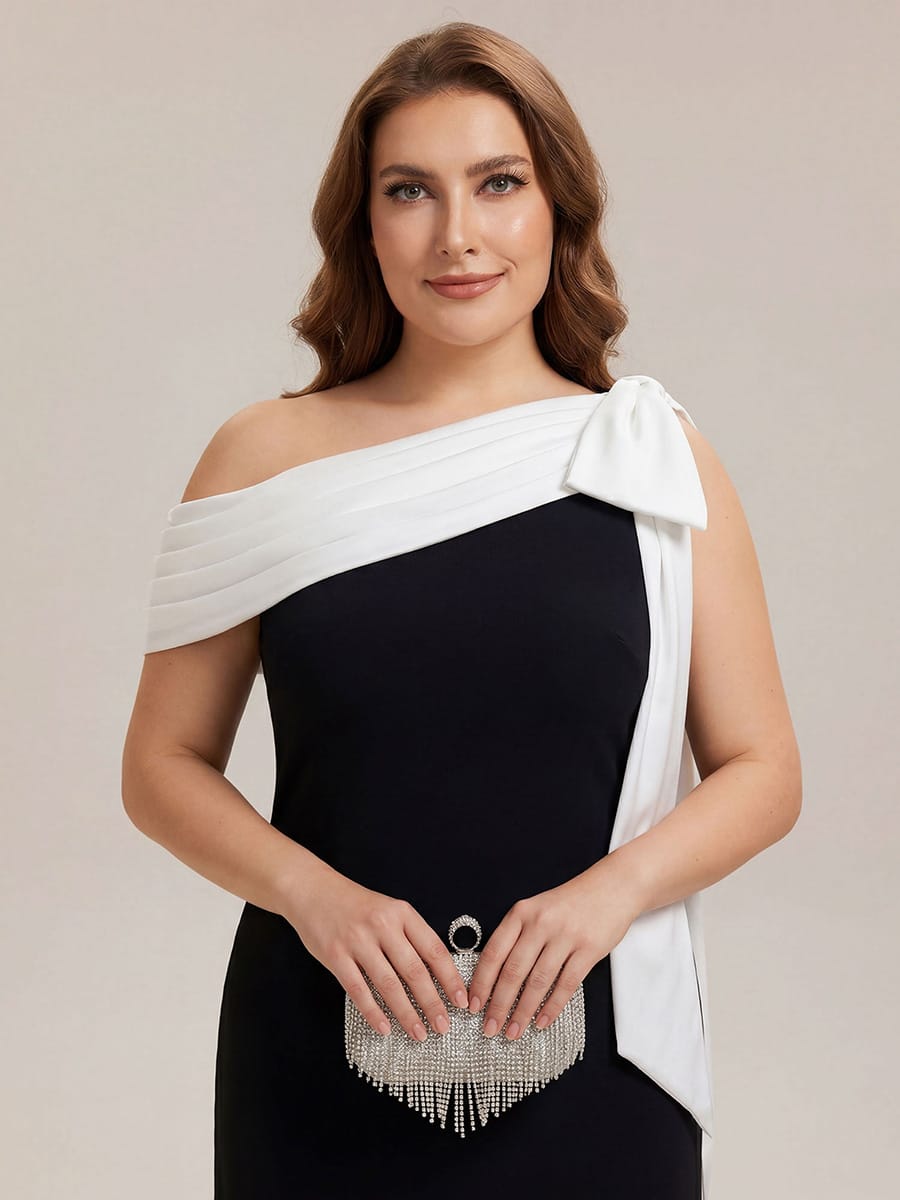 ever NOIR|Bow Knit Sleeveless Dress