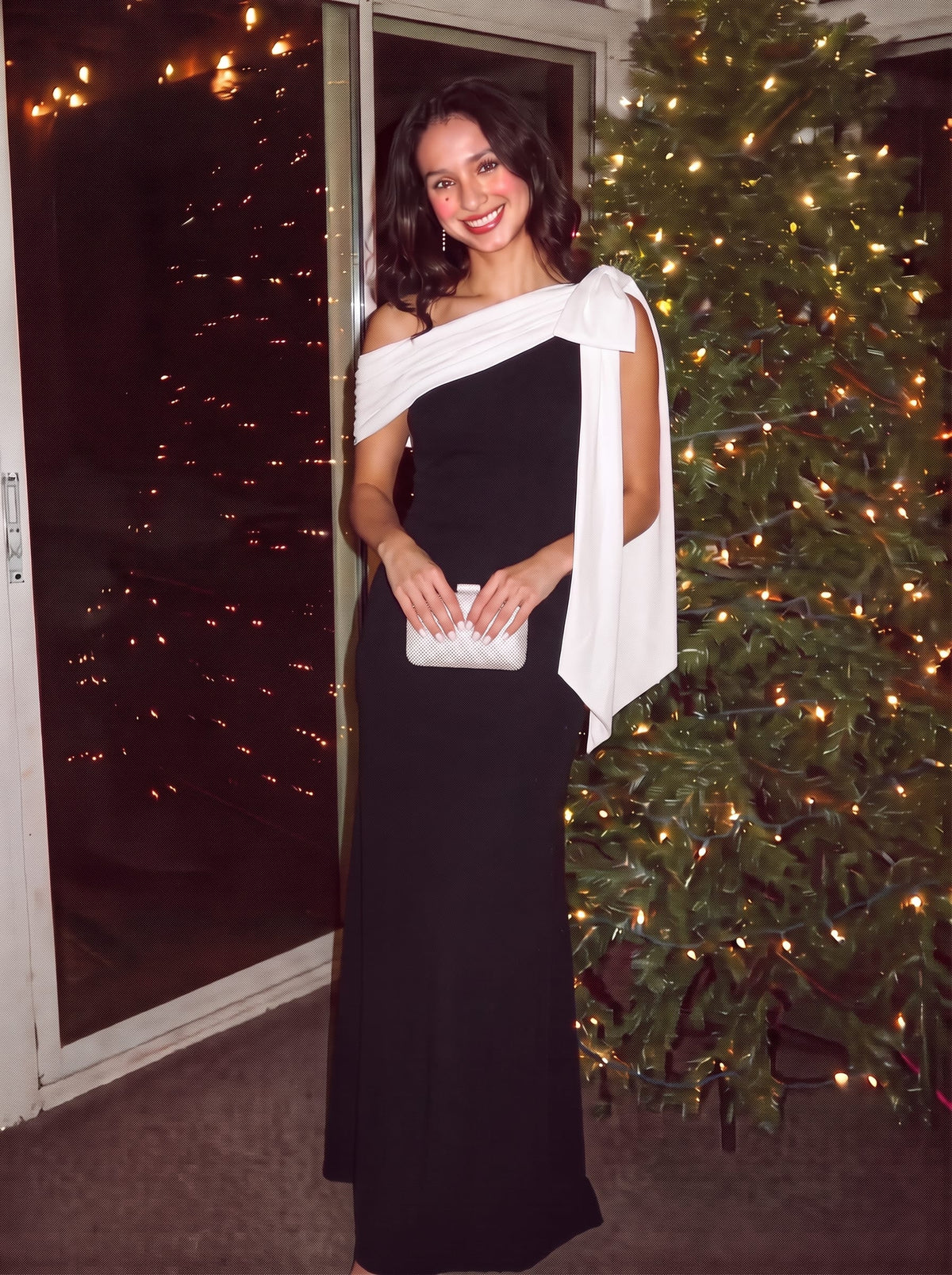 ever NOIR|Bow Knit Sleeveless Dress
