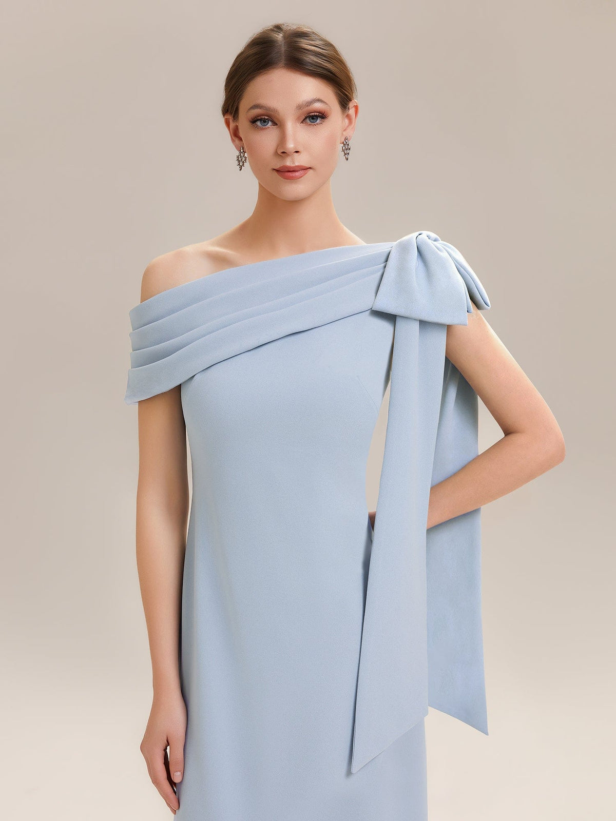 ever NOIR|Bow Knit Sleeveless Dress