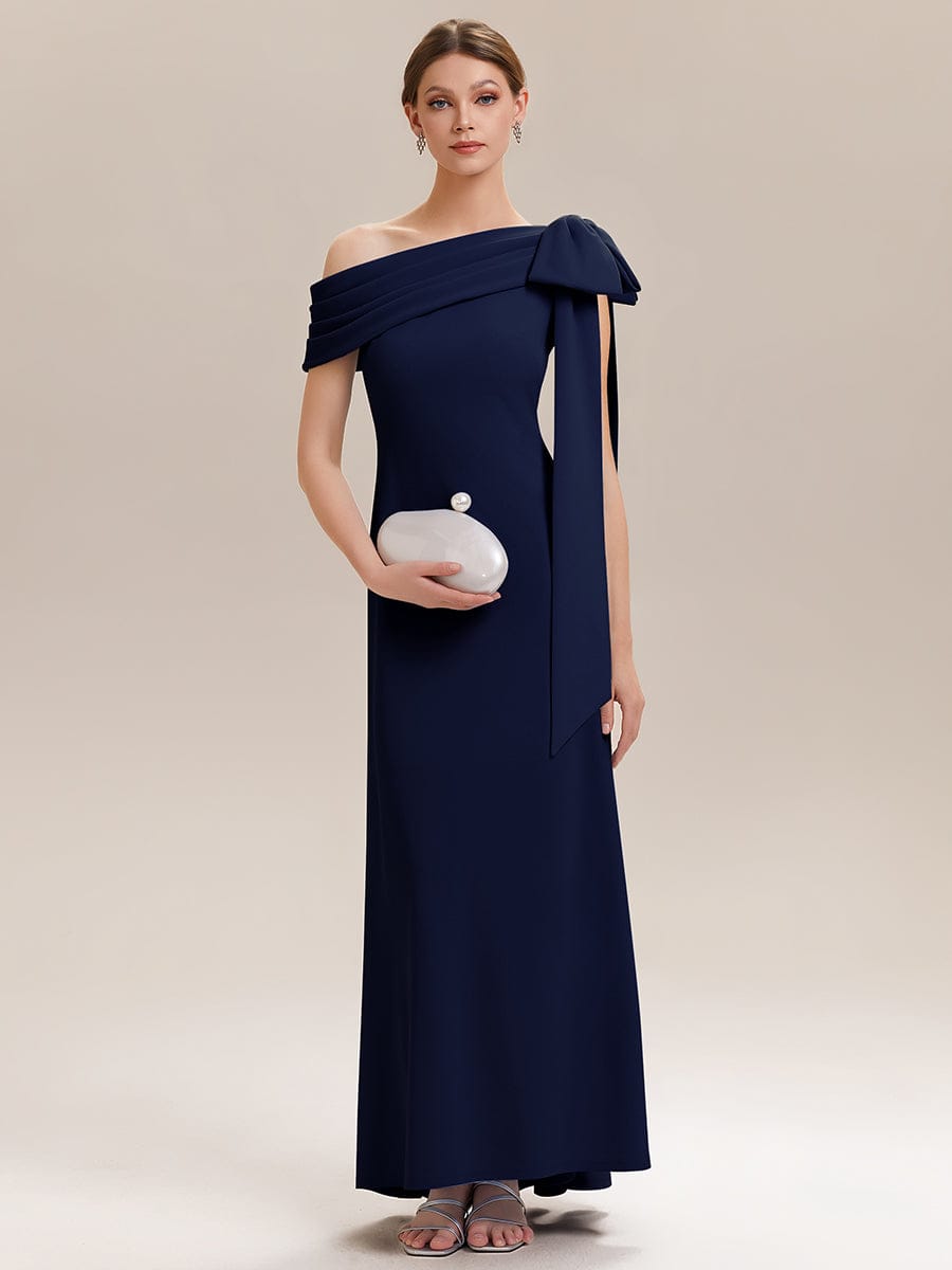 ever NOIR|Bow Knit Sleeveless Dress