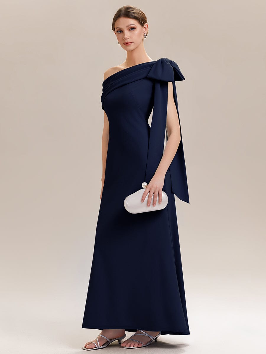 ever NOIR|Bow Knit Sleeveless Dress