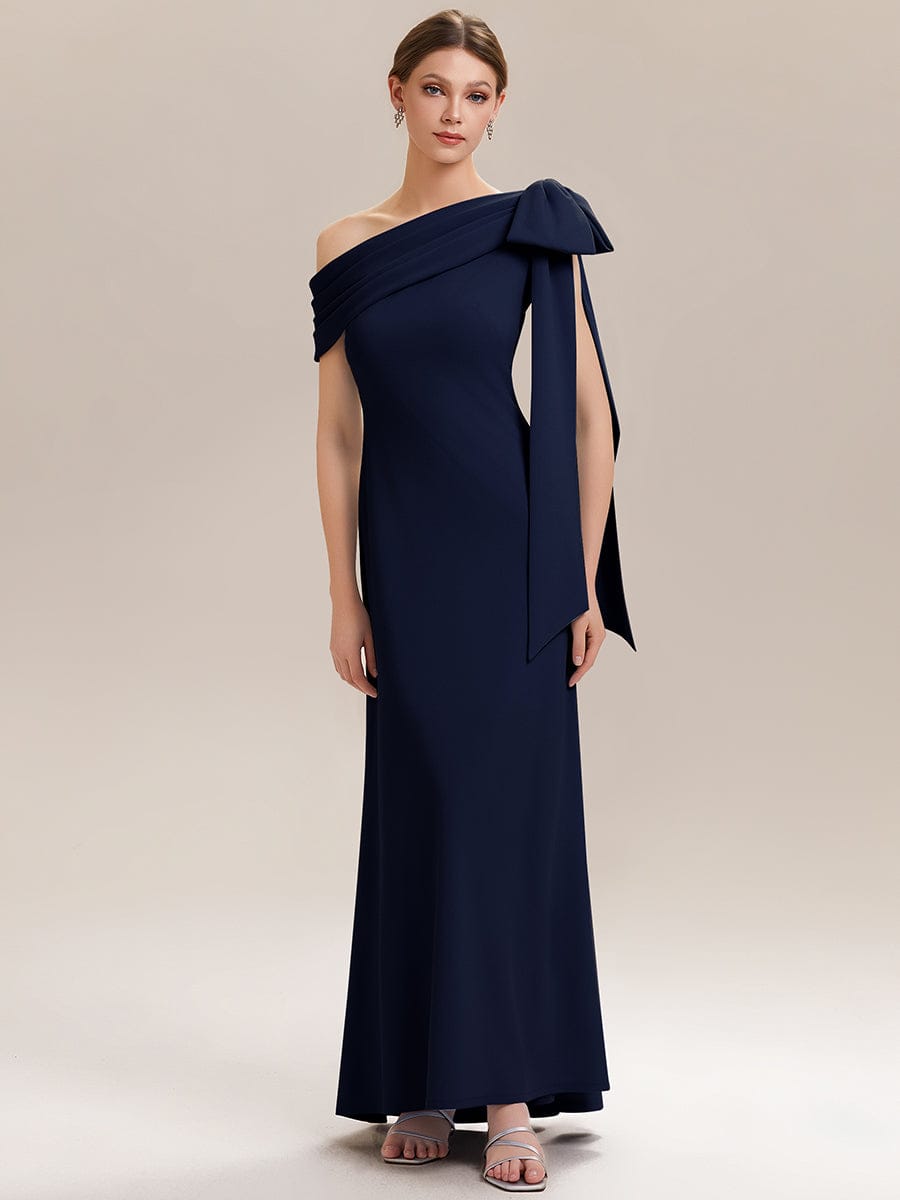 ever NOIR|Bow Knit Sleeveless Dress